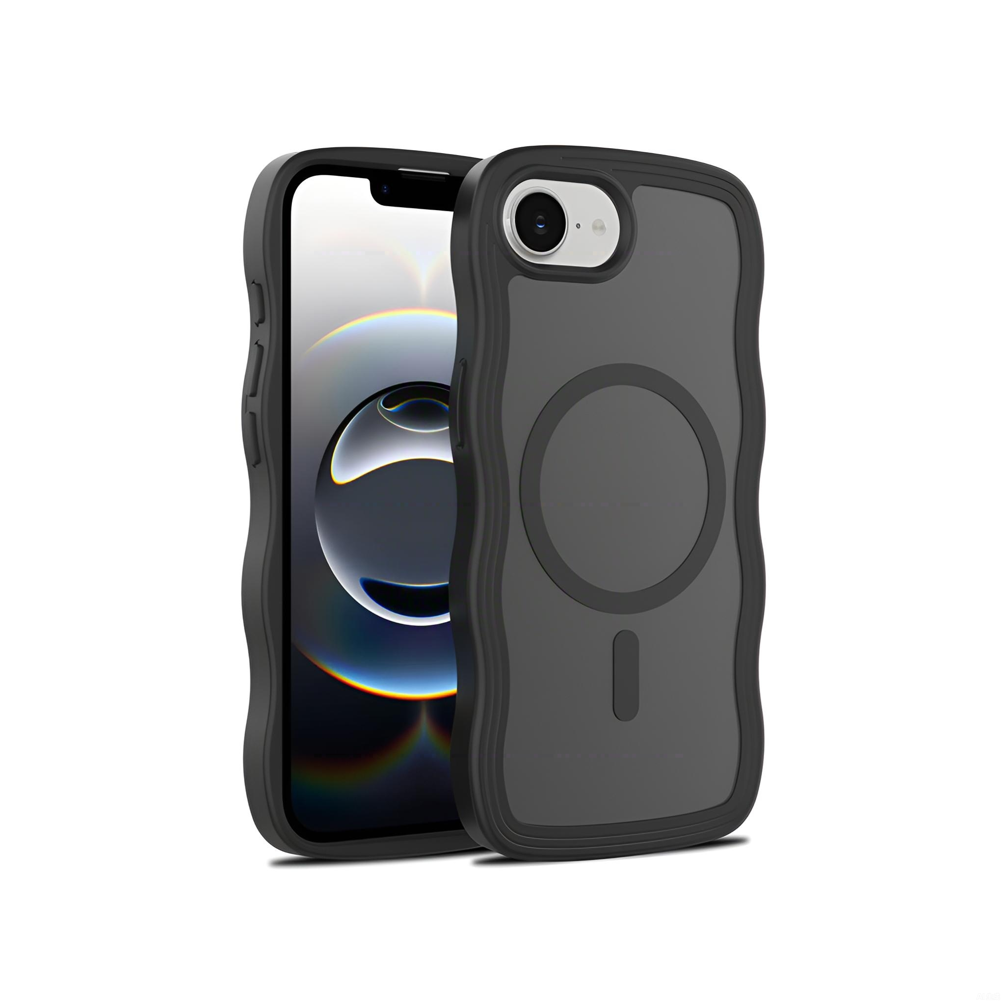 Large-Wave Skin-Touch Magnetic Phone Cas